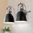 thumbnail image 5 of JONATHAN Y Phineas 16.25" 2-Light Adjustable Farmhouse Bohemian Iron LED Vanity Light, Black/Nickel, 5 of 9
