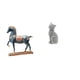 thumbnail image 1 of Figura De Gato Y Caballo De Pie, Escultura De Resina, Adorno De Escritorio, Decoración Fengshui Para Sala De Estar, Estantería, Entrada, Dormitorio, Estatua De Animal Coleccionable, 1 of 8