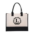 thumbnail image 1 of Bolsa de Playa de Lona Personalizada para Mujer | Bolsa Grande de Compras de Algodón de 42 X 32 X 15 Cm con Forro Impermeable para Playa, Viajes y Regalos, 1 of 1