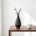 thumbnail image 3 of Unique Bargains Matte Chubby Bud Flower Vase with Wide Opening Ribbed Decorative Black, 3 of 6
