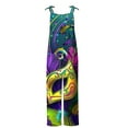 thumbnail image 5 of Moxiu Mardi Gras Jumpsuit Women Sparkly Sequin Glitter Sleeveless Wide Leg Pants Jumpsuits Carnival Party Bib Overalls 2025 Purple,XXL, 5 of 5