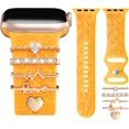 thumbnail image 1 of Correa con Floral Grabado Compatible con Apple Watch 40mm 44mm 42mm 38mm 41mm 45mm 46mm 49mm, Correas Silicona Suave con Adornos Decorativos para iWatch Series 11/10/9/8/7/6/5/4/3/2/1 SE Ultra, 1 of 21