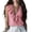 Pink, variant on UDAUDU Womens Crop Tank Tops Sleeveless Ruffle Hem V Neck Shirts Casual Going Out Beach Vacation Blouses Light Brown S