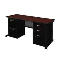Regency Fusion 72" x 24" Double Pedestal Computer Desk in Mahogany