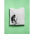 thumbnail image 3 of Saxophone Player B/w.  Sweatshirt Men -Image by Shutterstock, Male 4X-Large, 3 of 4
