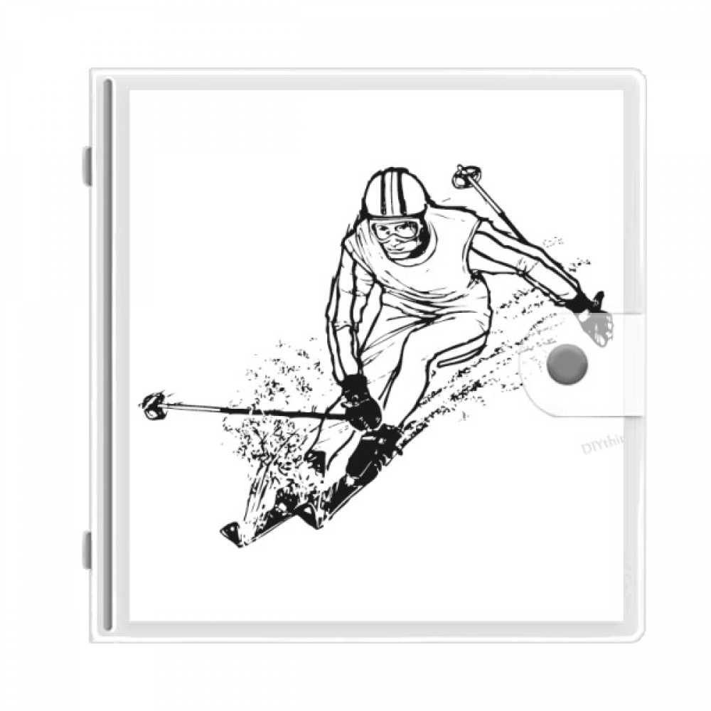 Winter Sport Black Skiing Illustration Photo Album Wallet Wedding
