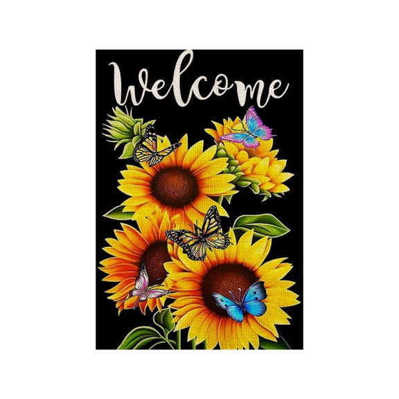 Wozhuo Sunflower Garden Flag Double Sided Outdoor Decor Welcome Spring Summer Yard