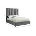 thumbnail image 3 of Meridian Furniture Enzo Solid Wood and Velvet Full Bed in Gray, 3 of 6