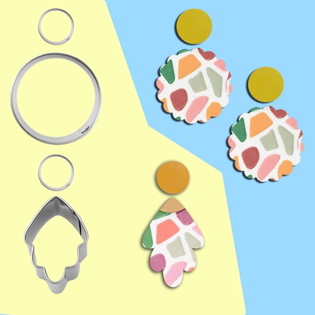 Billuyoard 89Pcs Large Polymer Clay Shape Geometry Shape Set Circle Baking Suministros de cerámica y alfarería