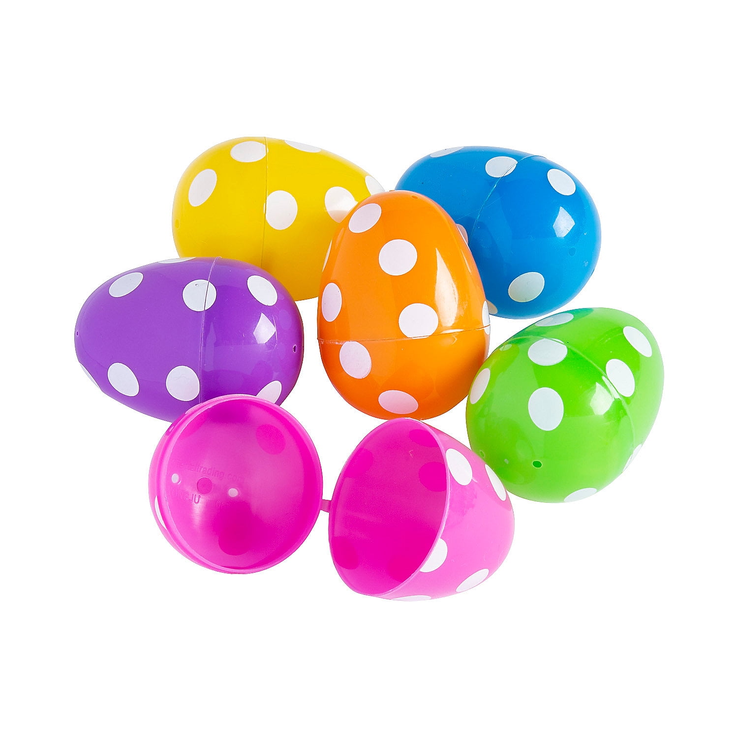 144 Pc Bright Polka Dot Easter Eggs - Party Supplies - 144 Pieces