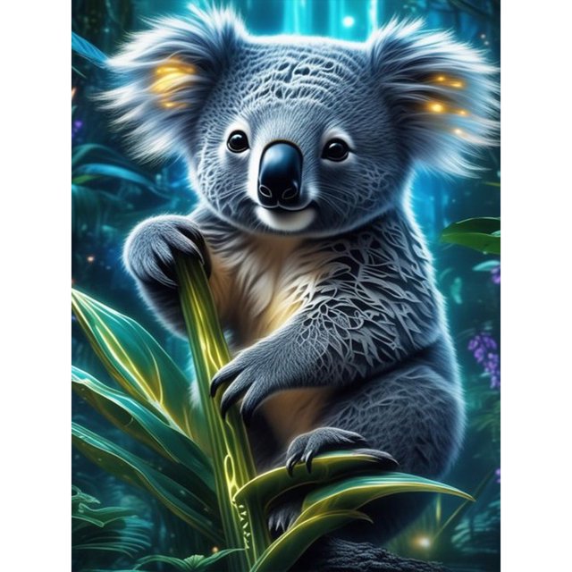 (NH4040) Resina La Serie Animal Koala Con Diamantes Completos 30*40CM
