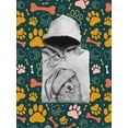 thumbnail image 3 of Corgi Pup W Santa Hat Hoodie Men -Image by Shutterstock, Male 3X-Large, 3 of 4