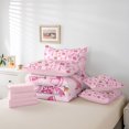 thumbnail image 6 of jejeloiu Pink Music Guitar 7pcs Bedding Comforter Set,Western Cowgirl Disco Ball Queen Bedding Sets For Women Reversible, 6 of 8