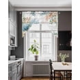 thumbnail image 3 of Beach Coastal Swag Valances for Windows, Small Curtains Drapes, Summer Nautical Coral Shell Botanical Vintage Kitchen Window Curtains Over Sink Window Treatment Valance for Bedroom/Bathroom 56"x36", 3 of 5