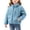 Blue, variant on BFHHYA Girls Fuzzy Jacket Kids Fleece Zip Up Long Sleeve Coat with Pockets Fall Winter Warm Casual Outwear for Daily Outdoor Sport