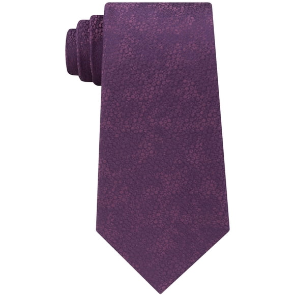 Calvin Klein Mens Layered Self-tied Necktie, Purple, One Size