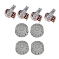 thumbnail image 1 of Perillas de control de velocidad de guitarra y potes de volumen Yuyangstore Potenciómetro de guitarra 500k Blanco, 1 of 8