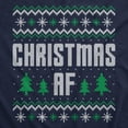 thumbnail image 2 of Christmas AF Crewneck Funny Festive Holiday Party Ugly Xmas Sweater Sweatshirt, 2 of 8