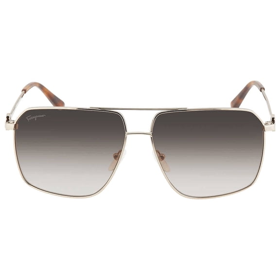 Salvatore Ferragamo Grey Pilot Men's Sunglasses SF238S 717 62