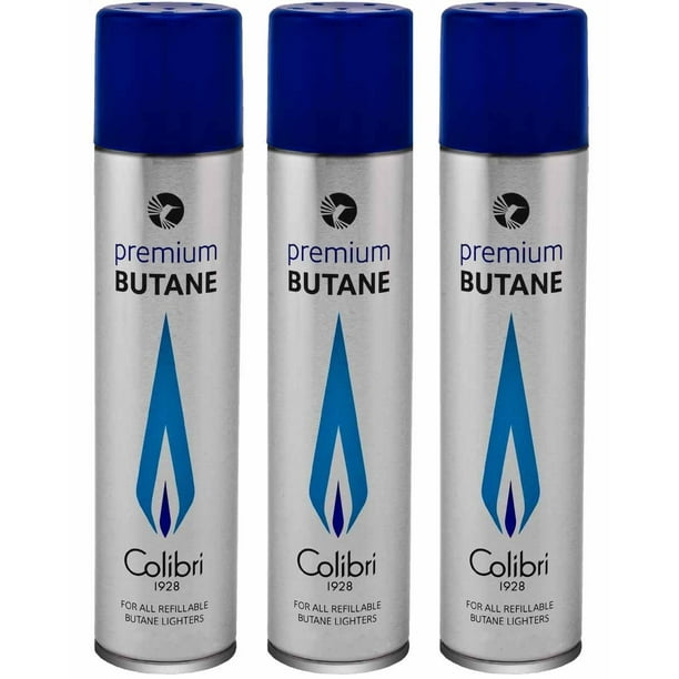 Colibri Premium Butane Fuel Refill for Lighter 3 Cans