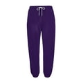 thumbnail image 5 of Fabrcox S-5xl Grey Sweatpants Mens Winter Fleece Lined Active Joggers Sweatpants Drawstring Pockets Athletic Casual Jogger Running Sweatpants Dark Purple XL, 5 of 7