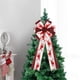 thumbnail image 5 of Adornos navideños, decoraciones navideñas, regalos de Navidad. Gran lazo hecho a mano para la punta del árbol de Navidad, perfecto para decoraciones festivas. Pajarita., 5 of 6