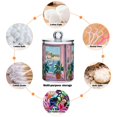 thumbnail image 6 of Yayeee 4 Pack Qtip Holder Bathroom Cotton Swab Canister with Lid Clear Dispenser Set, Sea Boat, 6 of 6