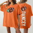thumbnail image 4 of Tops Cortos para las Mujeres, Doble Cara Impreso Cuello Redondo Gota Hombro Camiseta, Top Estirable Casual, 4 of 5