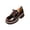 Black, variant on Women Multi-Layer Strap Gloss Lace Up Platform Loafers, Smooth Shiny Textile, Thick Cloud Cushion Insole, Deep Lug Anti Slip Outsole, Retro Preppy Silhouette for Campus Shopping Daily,Black 5.5