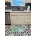 thumbnail image 3 of Carolines Treasures BB7607RUG Welcome Friends White Patched Bull Terrier Machine Washable Memory Foam Mat, 3 of 4
