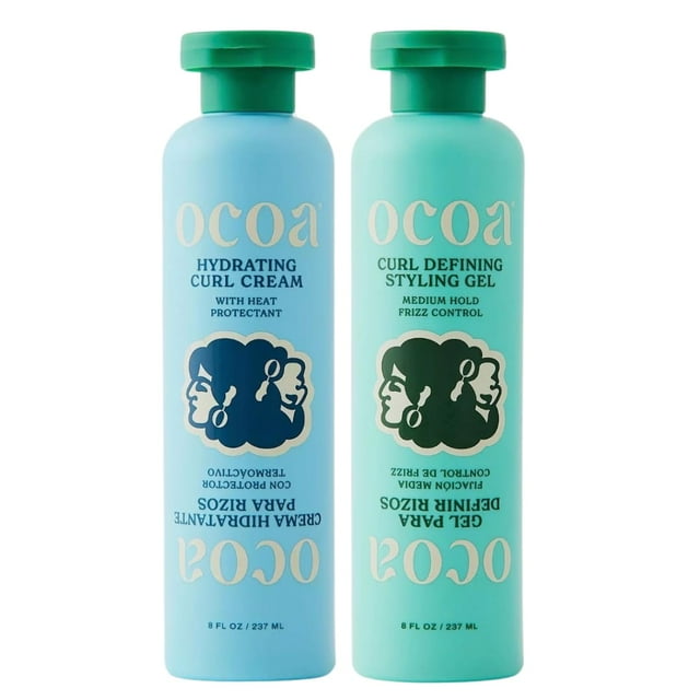 Styling Bundle OCOA Crema para rizos y gel para peinar, 240 ml