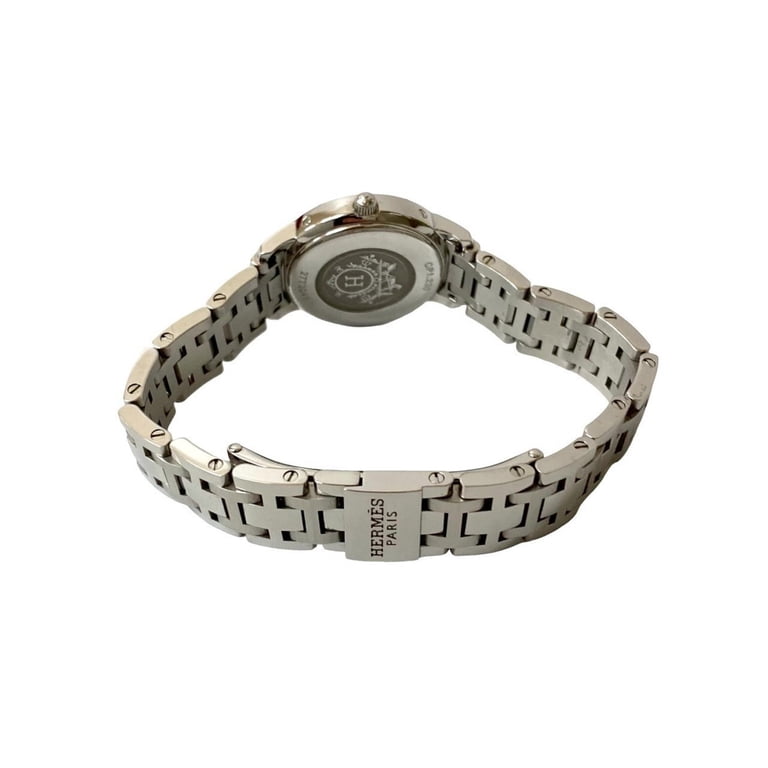 Pre-Owned HERMES Clipper Diamond Bezel Quartz Stainless  display picture 1