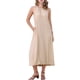 thumbnail image 1 of Vestidos midi de verano para mujer con cuello halter y cinturón en la cintura XL color albaricoque, 1 of 6
