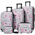 thumbnail image 1 of Conjunto de equipaje Nuevo modelo PC 5pcs, Hardside ligero duradero 20" 24" 28" maletas con 8" 14" estuches, maleta con ruedas giratorias de cerradura, 1 of 5