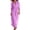 Purple-15, variant on HADST Women's Collared V-Neck Puffed-Sleeve Maxi Dress, 3/4 Sleeves High-Waisted Pleated A-Line