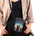 thumbnail image 4 of HELLHERO 4.33x1.97x7.09 Crossbody Bag, Men, Women with Vintage Cat, 4 of 7