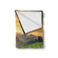 thumbnail image 2 of Country Soft Flannel Fleece Throw Blanket, Landscape of Rice Farm Terrace During Sunset in Thailand Image Photograph Print, Cozy Plush for Indoor and Outdoor Use, 70" x 90", Multicolor, by Ambesonne, 2 of 5