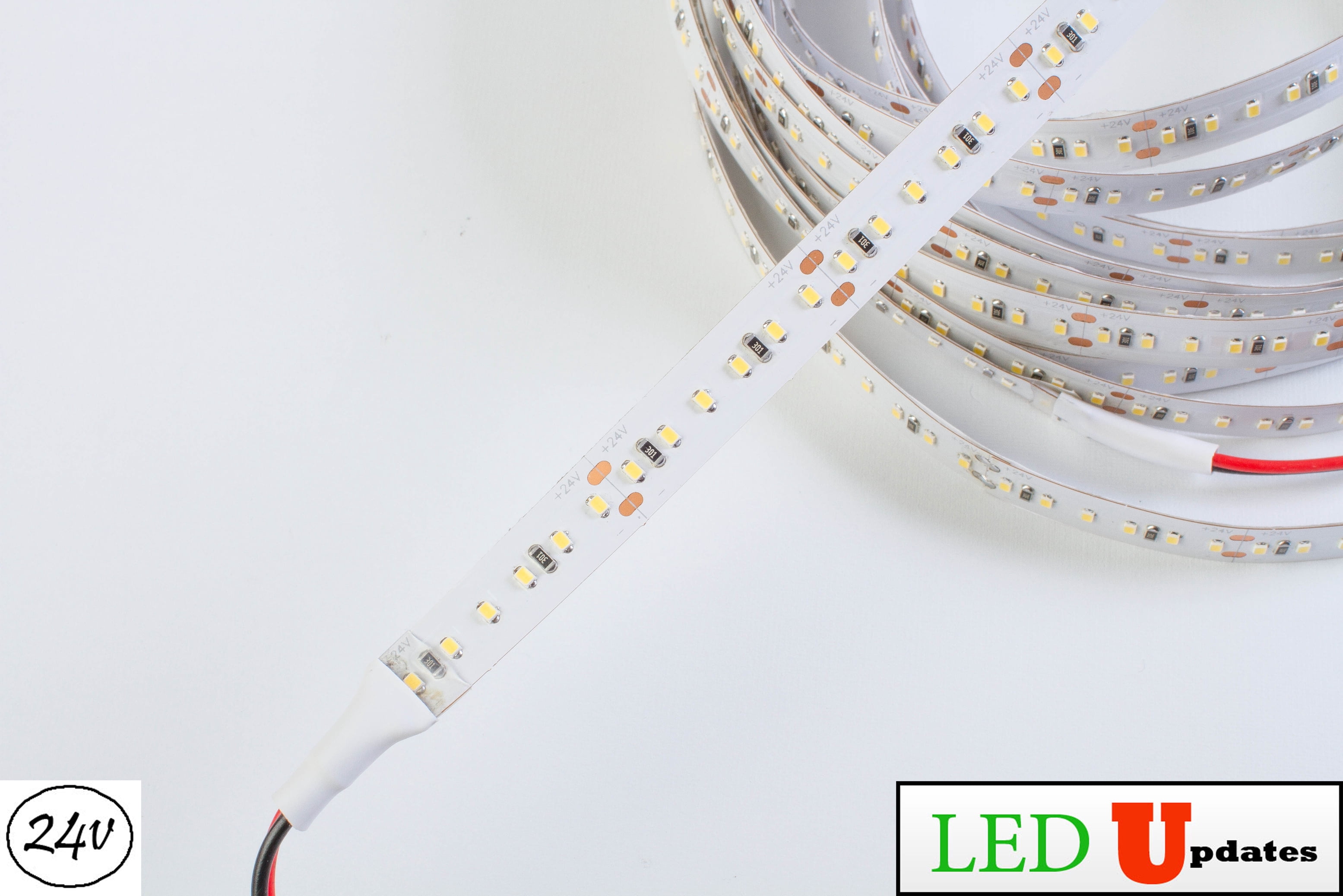 LEDUPDATES 2216 LED STRIP Light CRI 90 HIGH Brightness Warm white 3000K with 24v UL Listed Power Supply