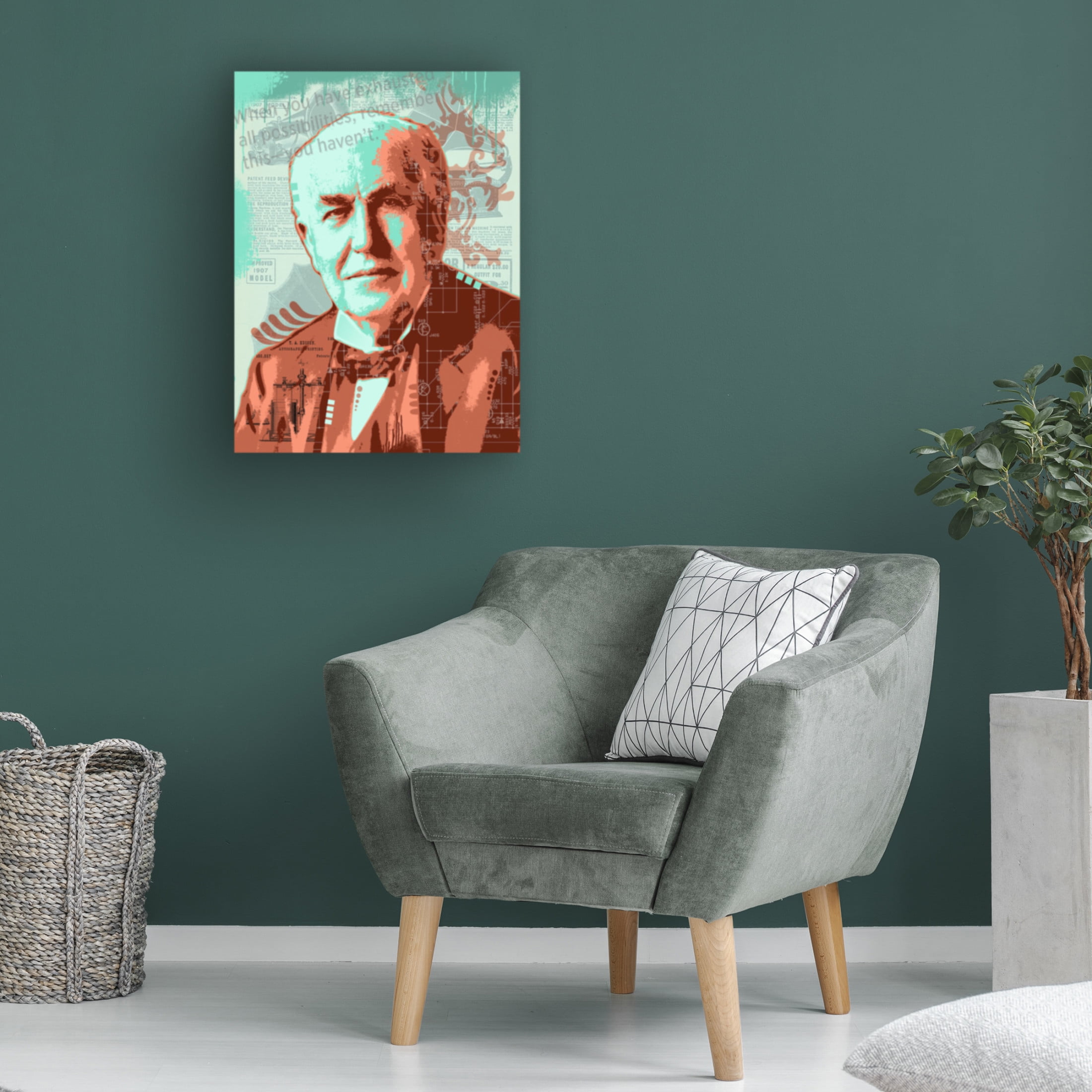 Canvas Wall Art - Dean Russo 'Edison' Wall Art for Living Room, Bedroom, or Office Décor by Trademark Fine Art - 18 x 24 Inches