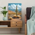 thumbnail image 5 of Qisvanset 12x16 Inch Framed Canvas Wall Art Arizona Desert Cactus Southwest Style Ready To Hang Wall Decor, 5 of 8