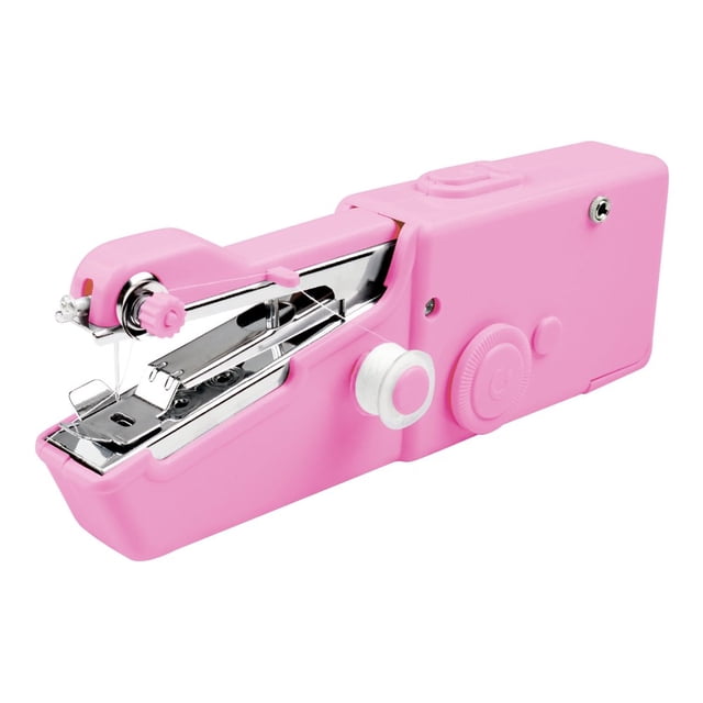 CHOK Mini Portable Sewing Machine Hand Cordless Sewing Tool Handheld Sewing Machine Essentials for Home Quick Repairing and Stitch Handicrafts (Black)
