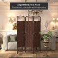 thumbnail image 2 of Red Lantern 5 1/2 ft. Tall Fiber Weave Room Divider - Dark Mocha - 3 Panel, 2 of 6