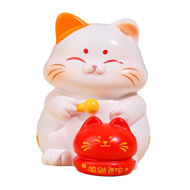 Figura de gato de la suerte, adorno decorativo de mesa, arte moderno, estatua creativa para 37 x 5 x 48 cm
