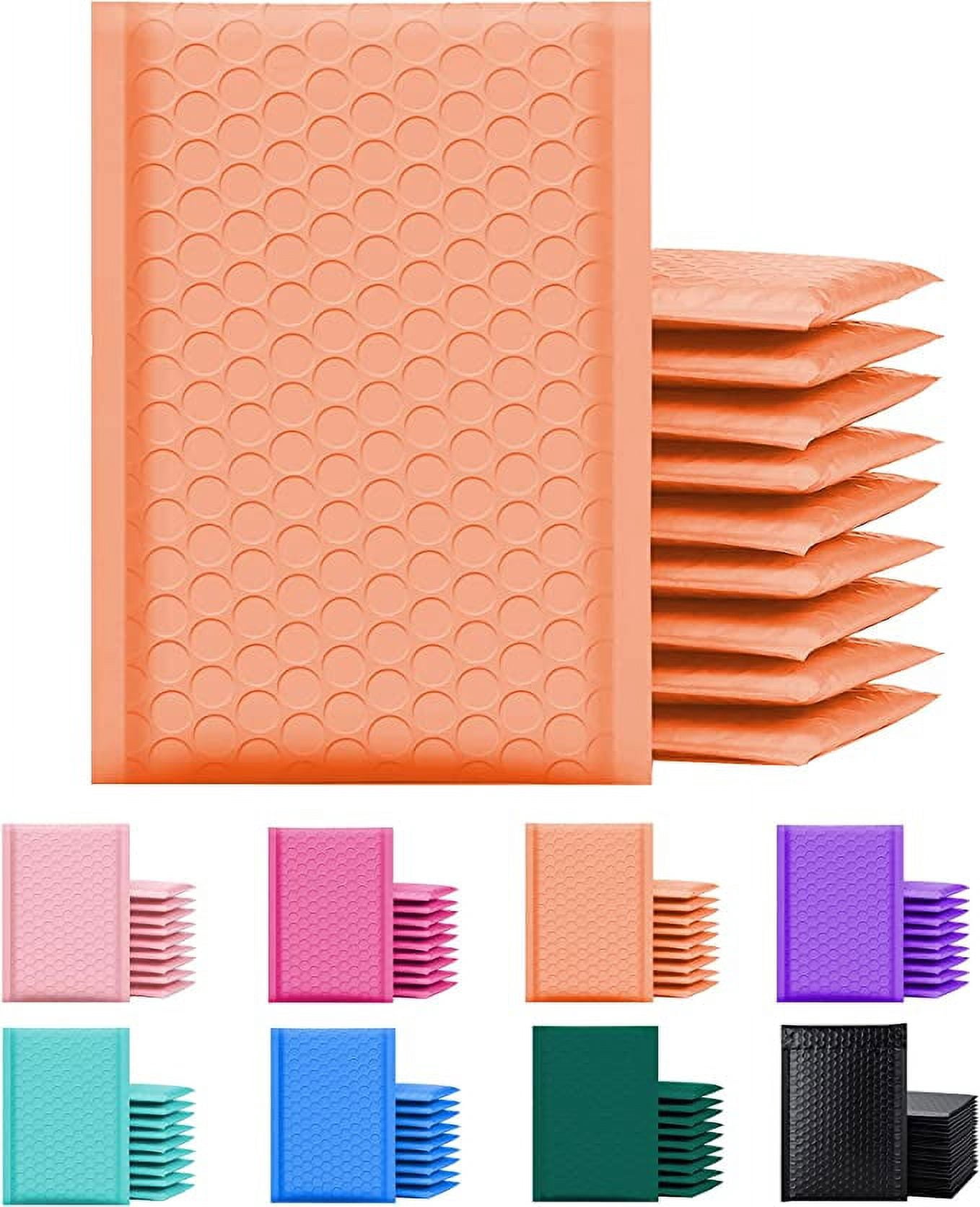 Yens Poly Bubble Mailer, Cushioning Padded Envelopes for Shipping, Mailing, Packaging,PM#000-500pcs (4X7 in)-Orange