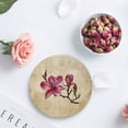 thumbnail image 4 of FMSHPON Pink Magnolia Flowers on Vintage Set of 8 Round Coaster for Drinks, Absorbent Ceramic Stone Coasters Cup Mat with Cork Base for Home Kitchen Room Coffee Table Bar Decor, 4 of 6