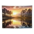 thumbnail image 5 of BCIIG Sunset Trees Lake Tapestry Wall Hanging Unique Style Graphic Tapestries Home Wall Decor Art for Living Room Bedroom Apartment Farmhouse Dorm 60x50inch, 5 of 6