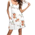 thumbnail image 2 of OutfitShow Women Summer Casual V-Neck Tank Dress Beach Cover Up with Side Pockets, 2 of 5