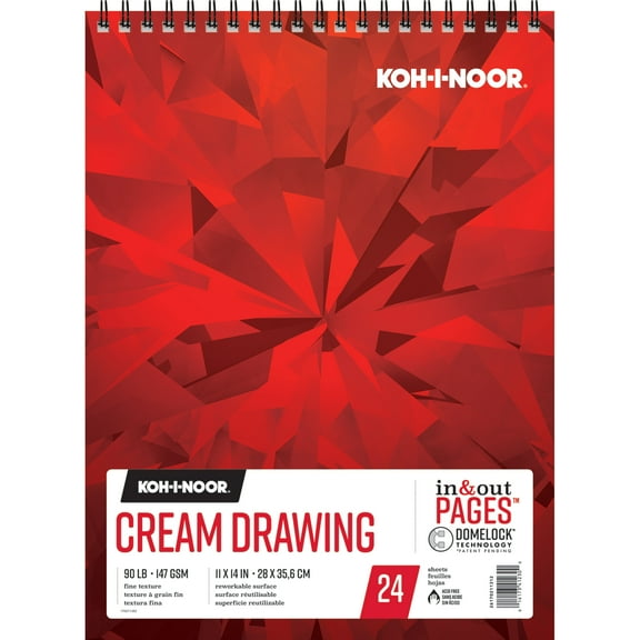 Koh-I-Noor Cream Drawing Pad, 24 Sheets, 11in x 14in