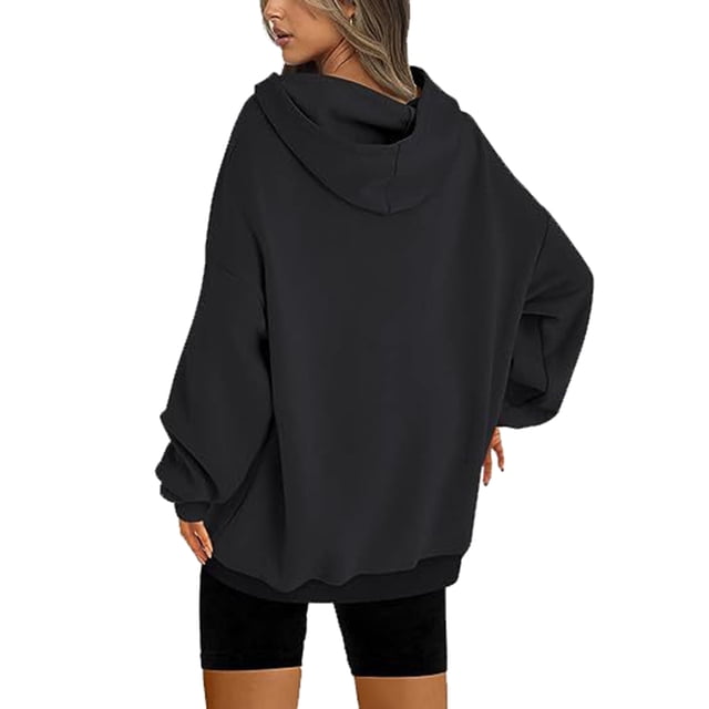 Sudaderas con capucha de gran tamaño para mujer, sudaderas, manga larga, jersey liso, chaqueta de transición de invierno, sudadera con capucha, chaqueta para exteriores