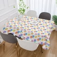 thumbnail image 5 of JSTEL Rainbow Basketball Table Cloth Rectangle 60 x 120 Inch Tablecloth Anti Wrinkle Table Cover for Dining Kitchen Parties, 5 of 6